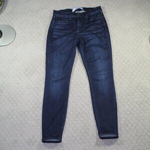 AYR Women's Dark Wash Stretch Mid-Rise Denim Jeans 28x28 The Skinny Women’s EUC
